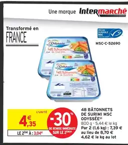 Intermarché ODYSSÉE 48 bâtonnets de surimi msc odyssée offre