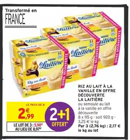 Intermarché La Laitière Riz au lait à la vanille en offre découverte offre