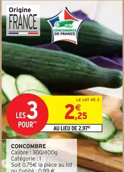 Intermarché Concombre offre