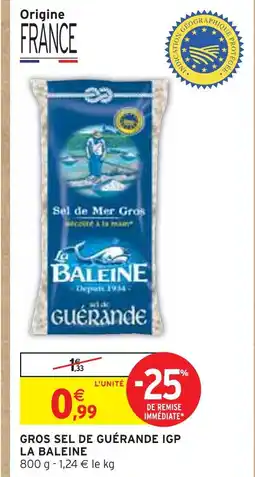 Intermarché La Baleine Gros sel de Guérande IGP offre