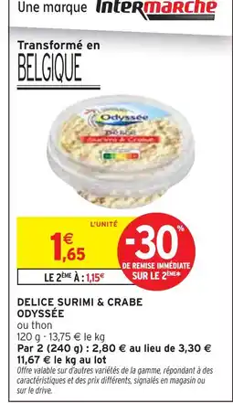 Intermarché ODYSSÉE Délice surimi & crabe offre