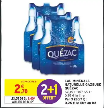 Intermarché Quézac Eau minérale naturelle gazeuse offre