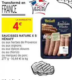Intermarché Hénaff Saucisses nature x 5 offre