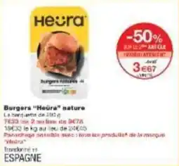 Monoprix Burgers heura nature offre