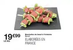 Monoprix Brochettes de bœuf à l'échalote offre