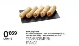 Monoprix Nem au poulet offre