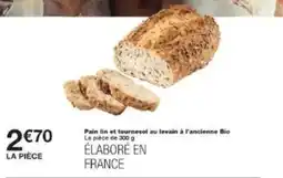 Monoprix Pain lin et tournesol au levain à l'ancienne bio offre