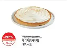 Monoprix Tarte citron meringuée offre