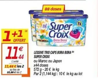 Netto Lessive trio caps bora bora super croix offre