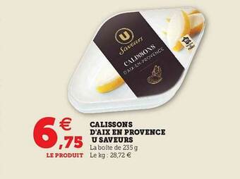 Hyper U Calissons D'aix En Provence U Saveurs offre