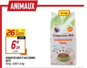 Netto Croquettes boeuf et aux légumes netto offre