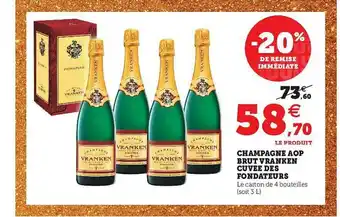 Hyper U Champagne Aop Brut Vranken Cuvée Des Fondateurs offre