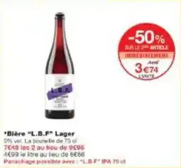 Monoprix Bière l.b.f lager offre