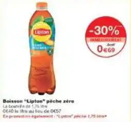 Monoprix Boisson lipton peche zero offre