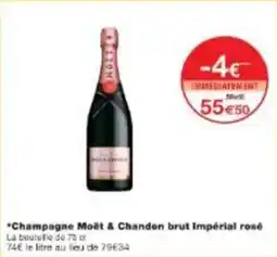 Monoprix Champagne moët & chandon brut impérial rosé offre