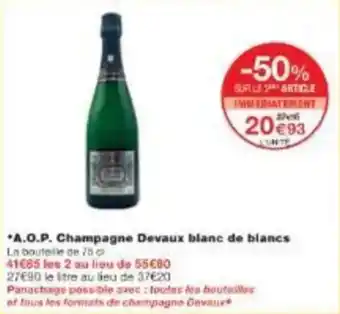 Monoprix A.o.p. champagne devaux blanc de blancs offre