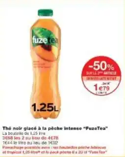 Monoprix The noir glace a la peche intense fuzetea offre