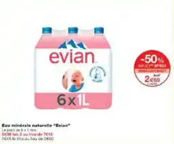 Monoprix Eau minérale naturelle evian offre