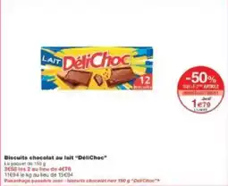 Monoprix Biscuits chocolat au lait délichoc offre