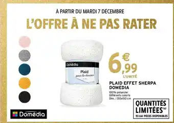 Intermarché Contact Plaid Effet Sherpa Domédia offre