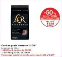 Monoprix Café en grain ristretto l'or offre