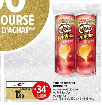 Intermarché Express Tuiles Original Pringles offre
