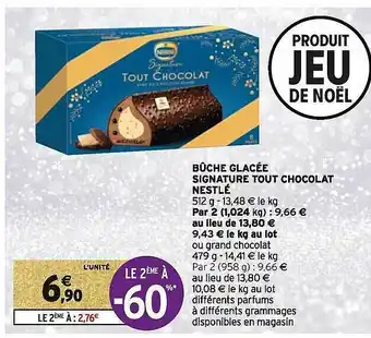 Intermarché Express Bûche Glacée Signature Tout Chocolat Nestlé offre