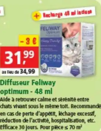 Maxi Zoo Diffuseur Feliway Optimum - 48 Ml offre