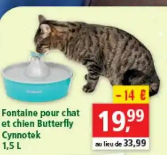 Maxi Zoo Fontaine Pour Chat Et Chien Butterfly Cynnotek offre