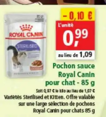 Maxi Zoo Pochon Sauce Royal Canin Pour Chat - 85 G offre