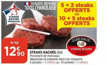 Viande Bovine : Steaks Hachés