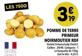 Supeco Pomme de terre primeur noirmoutier rdf offre