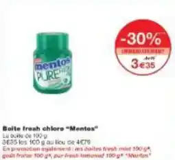 Monoprix Boite fresh chlore mentos offre