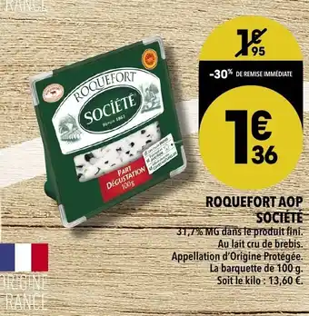 Supeco Roquefort aop société offre