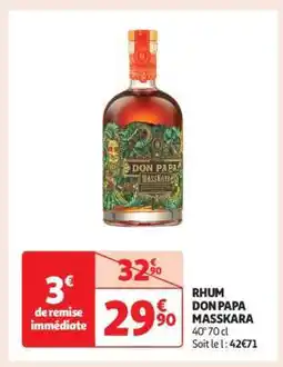Auchan Rhum Don Papa Masskara offre