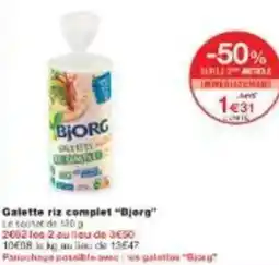 Monoprix Galette riz complet bjorg offre