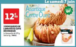 Auchan 2 DEMI QUEUES DE LANGOUSTE CUITE DÉCONGELÉE offre