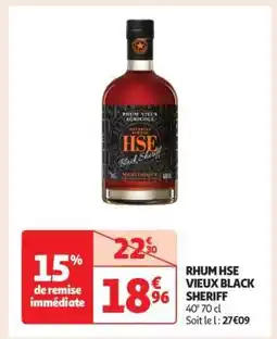Auchan Rhum Hse Vieux Black Sheriff offre