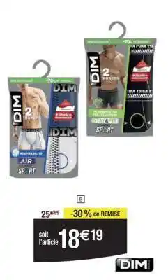 Carrefour DIM 2 Boxers offre