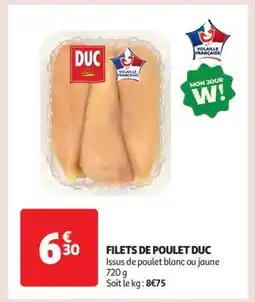 Auchan Filets De Poulet Duc offre