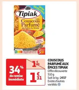 Auchan Couscous Parfumé Aux Épices Tipiak offre