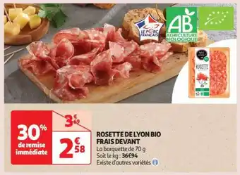 Auchan Rosette De Lyon Bio Frais Devant offre