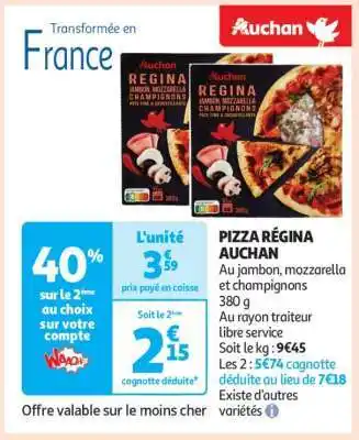 Auchan Pizza Régina Auchan offre
