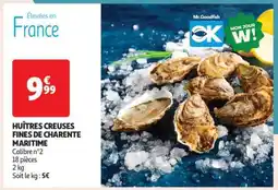 Auchan HUÎTRES CREUSES FINES DE CHARENTE MARITIME offre