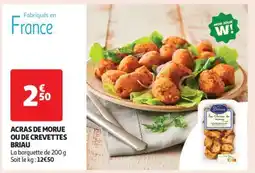 Auchan Acras De Morue Ou De Crevettes Briau offre