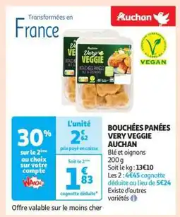 Auchan Bouchées Panées Very Veggie Auchan offre