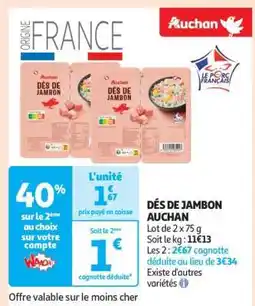Auchan Dés De Jambon Auchan offre