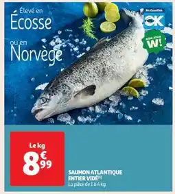 Auchan Saumon Atlantique Entier Vidé offre