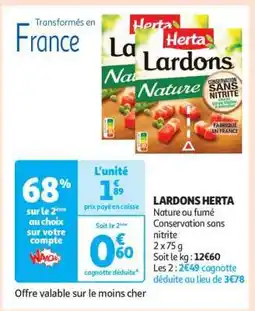 Auchan Lardons Herta offre
