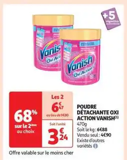 Auchan Poudre Détachante Oxi Action Vanish offre